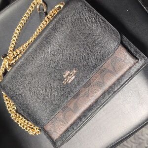 Coach Black and Gold Crossbody Bag